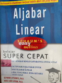 Image of Aljabar Linear Berdasarkan Schaum’s Outlines