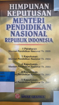 Image of Himpunan Peraturan Menteri Pendidikan  Nasional