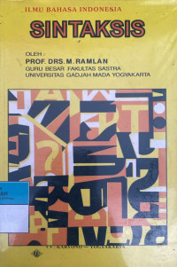 Image of Ilmu Bahasa Indonesia Sintaksis