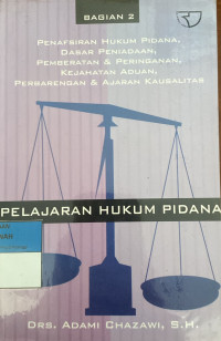Image of Pelajaran Hukum Pidana 2